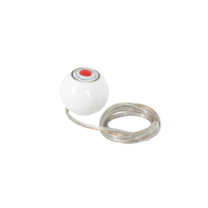 B&M 46112 White Replacement Shifter Knob with Button and SAE Threads - Image 2